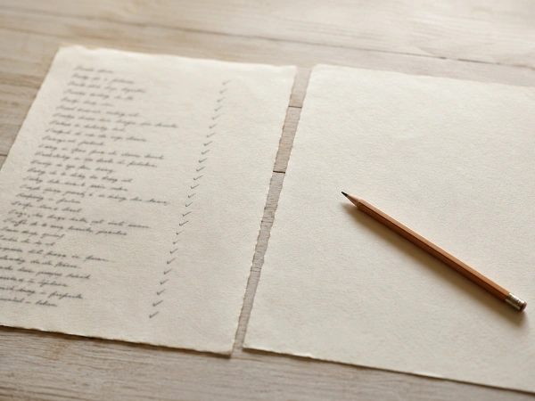 Completed food checklist beside a blank page, the ayahuasca preparation gap